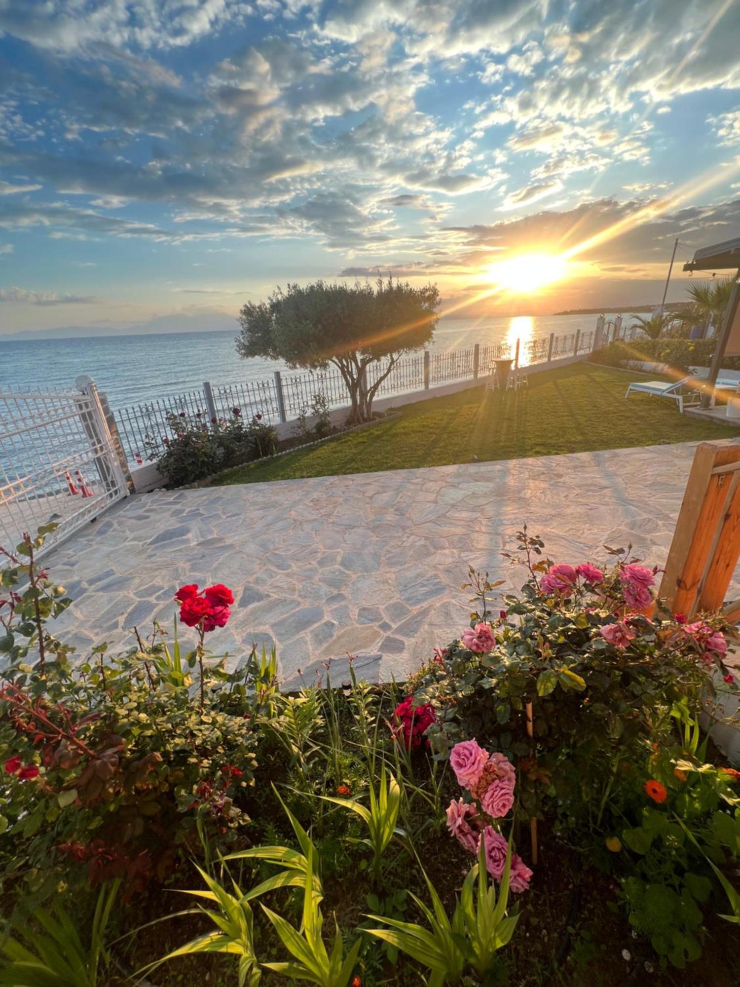 Beachfront Villa Athina Vergia Buitenkant foto