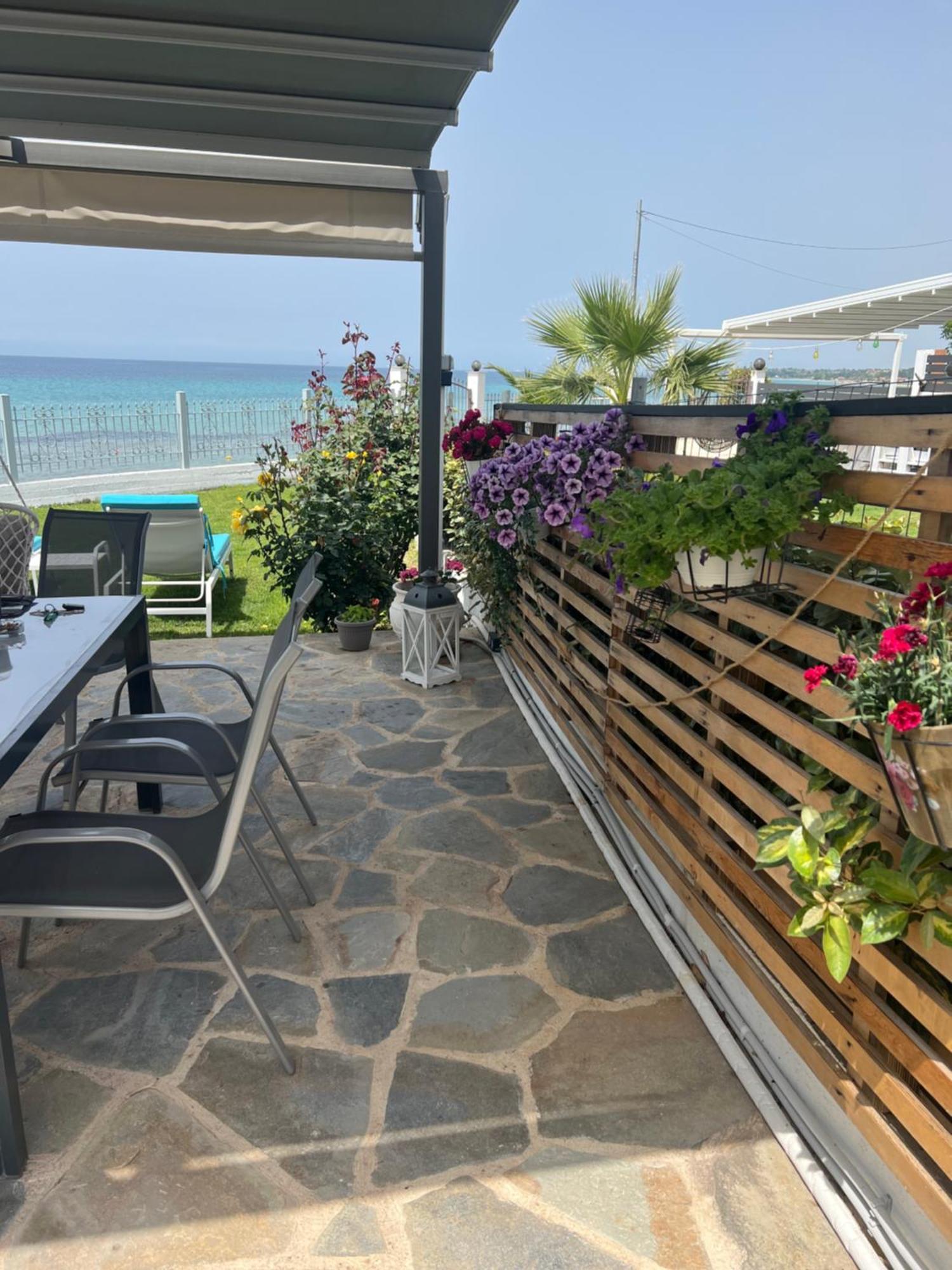 Beachfront Villa Athina Vergia Buitenkant foto